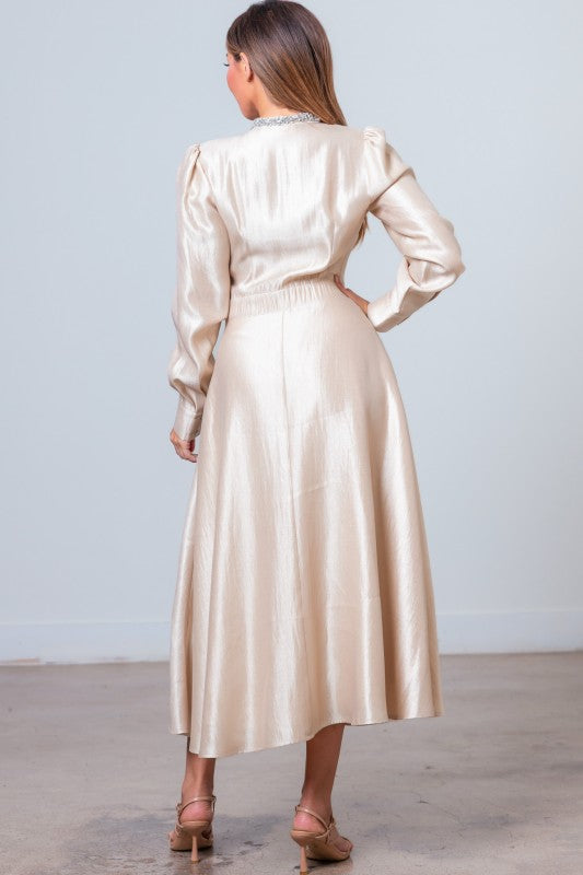 Champagne Midi Dress