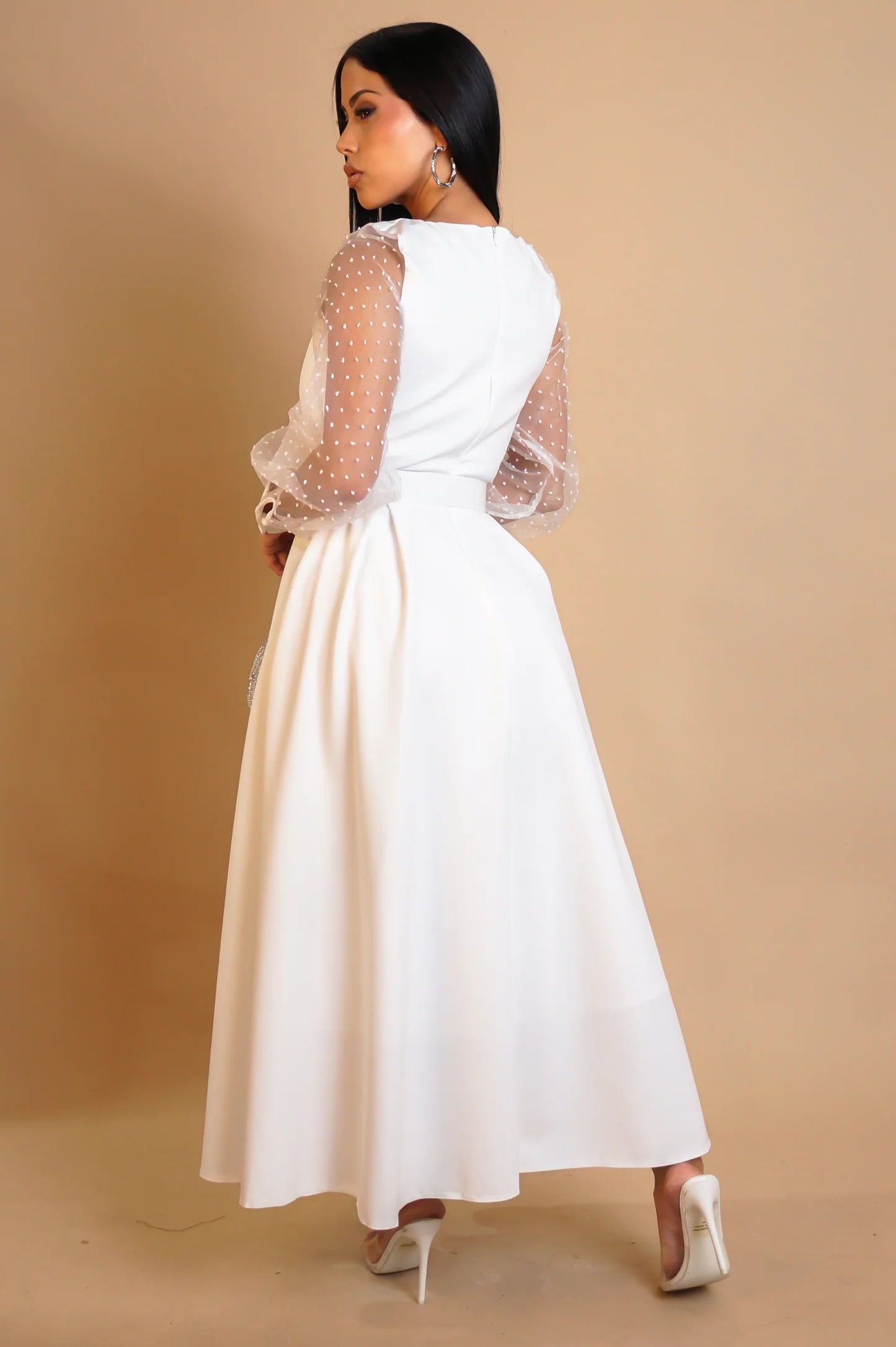 White princess maxi dress