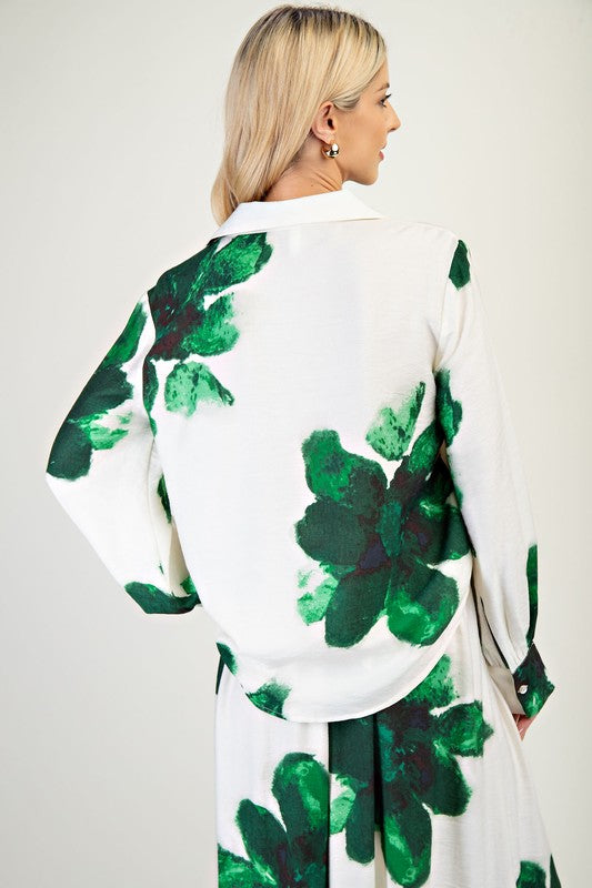 Ely green set shirt and pants
