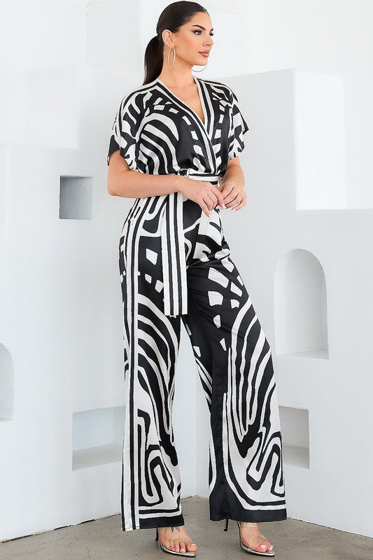 Black and white jumpsuit
