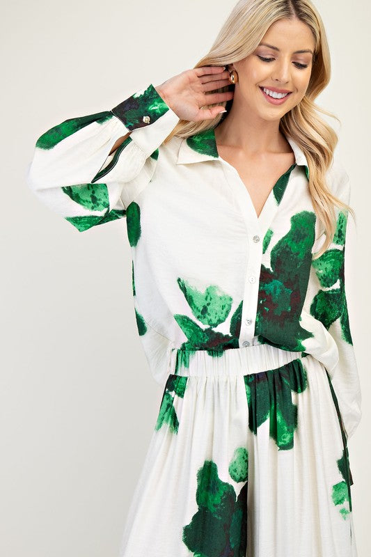 Ely green set shirt and pants