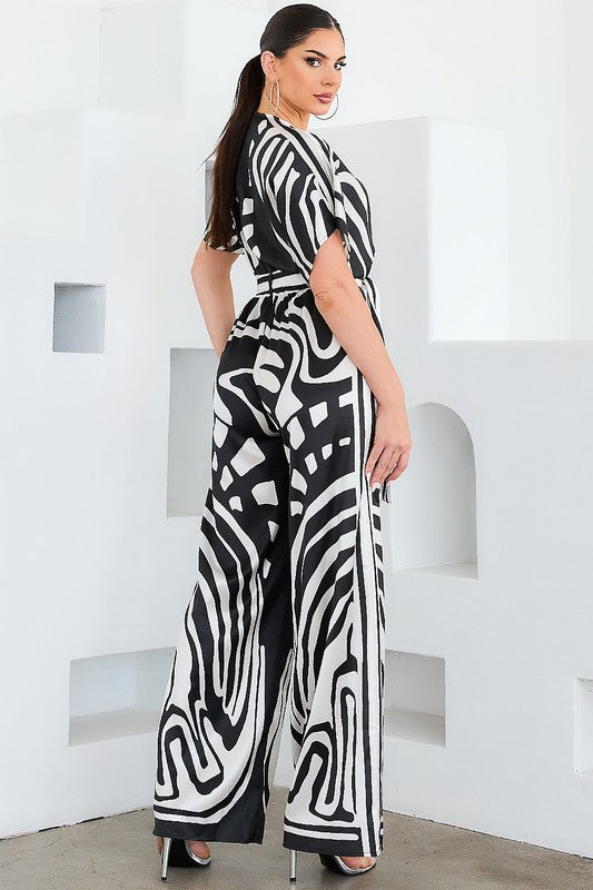 Black and white jumpsuit