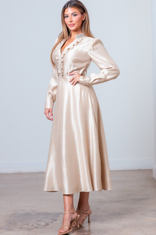 Champagne Midi Dress
