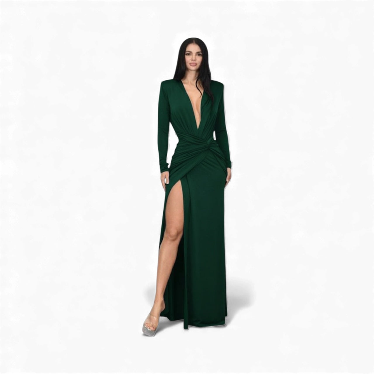 Elena Maxi Green Dress