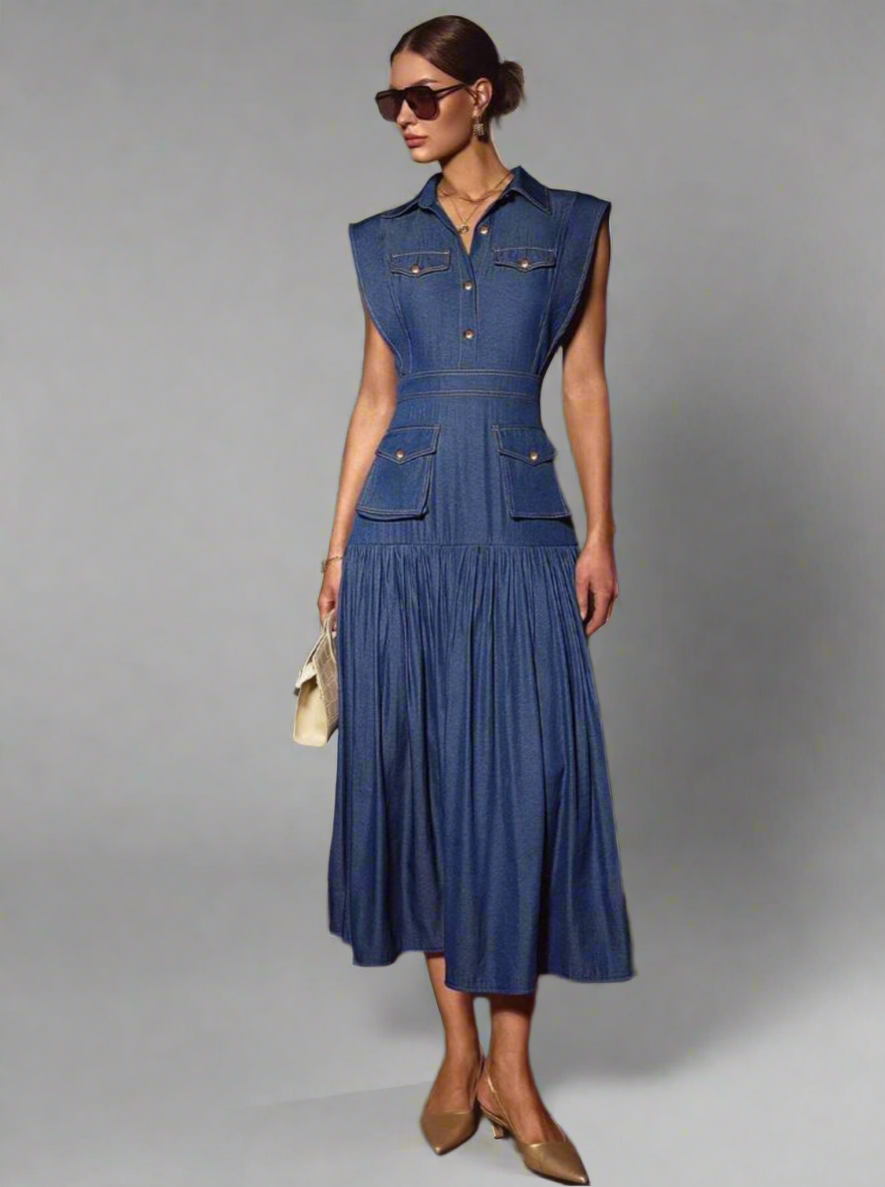 Denim Maxi Dress