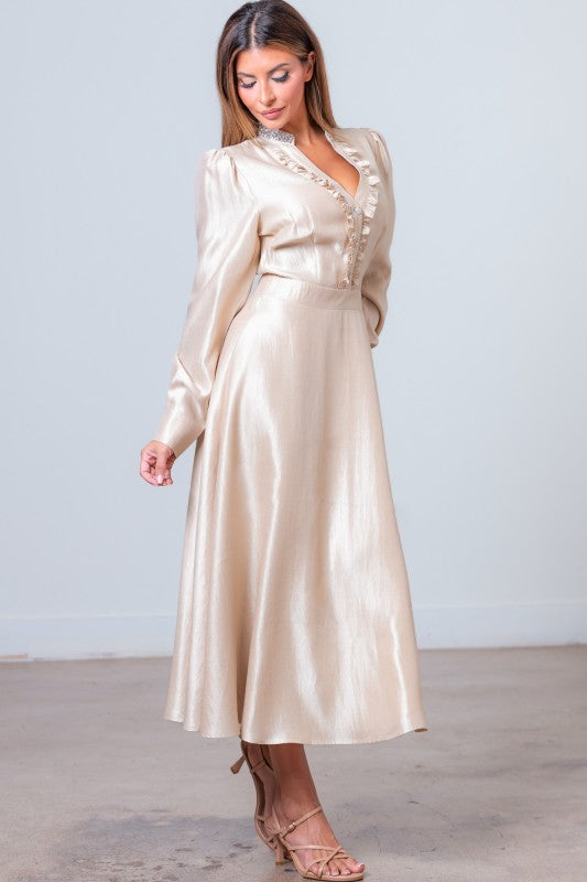Champagne Midi Dress