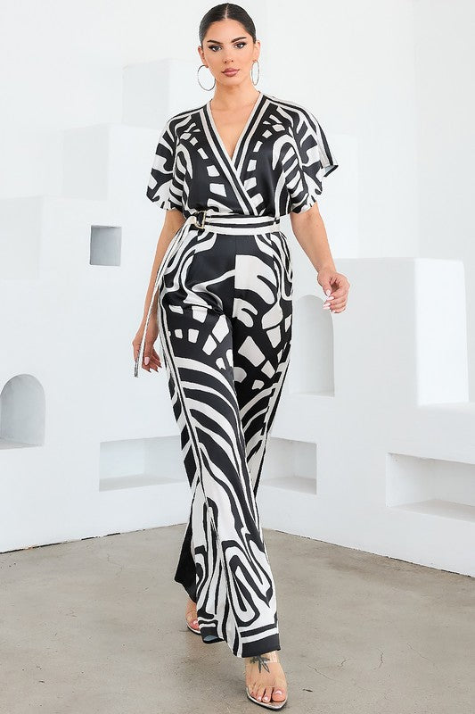 Black and white jumpsuit