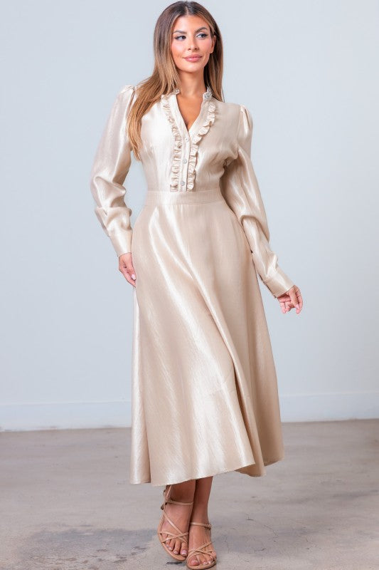 Champagne Midi Dress S