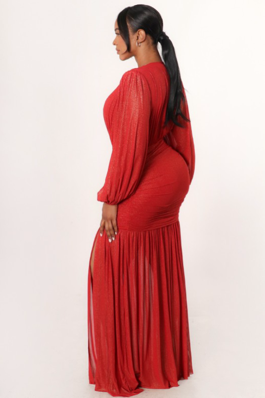 Red Sexy Maxi Dress