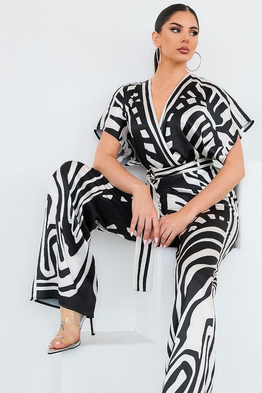 Black and white jumpsuit