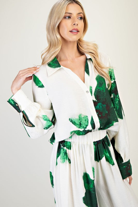 Ely green set shirt and pants
