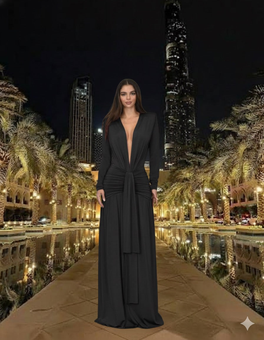 Elegant Black maxi dress