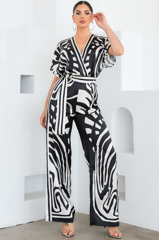 Black and white jumpsuit