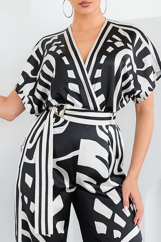 Black and white jumpsuit
