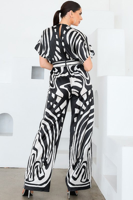 Black and white jumpsuit