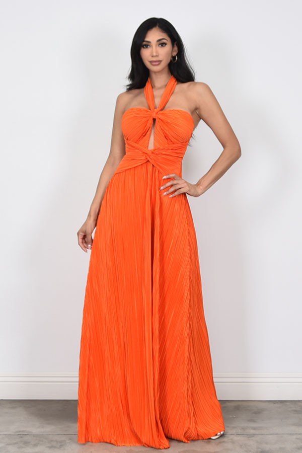 Amy orange maxi dress