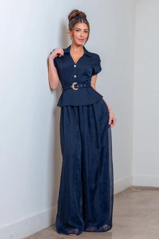 Navy and Gold Jumpsuit