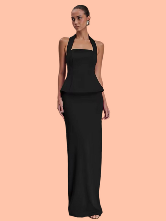 Helen black skirt set