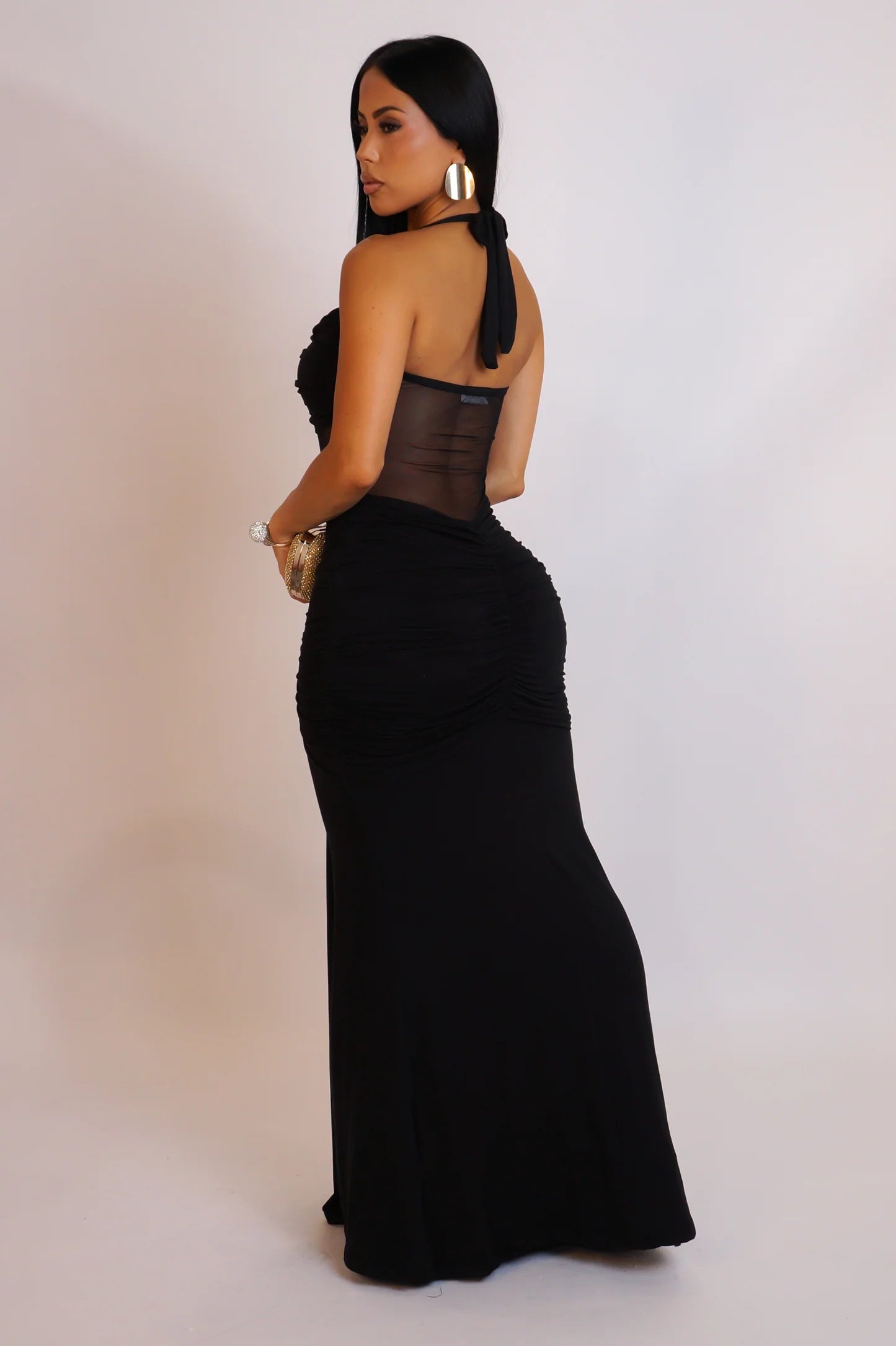 LET'S GO OUT MAXI DRESS-Black