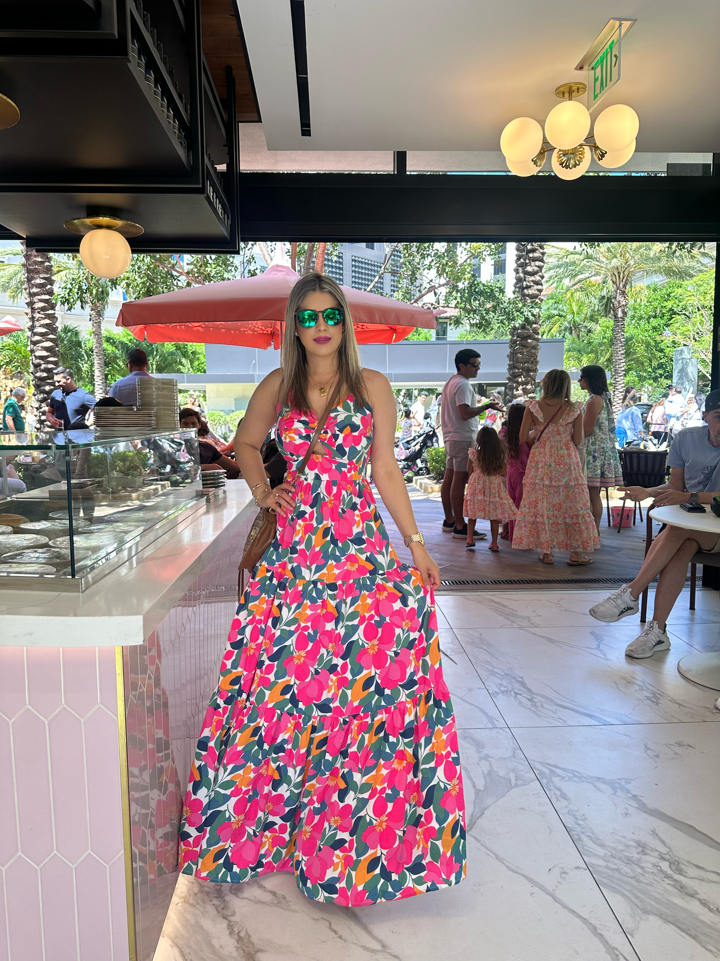 Rose maxi dress