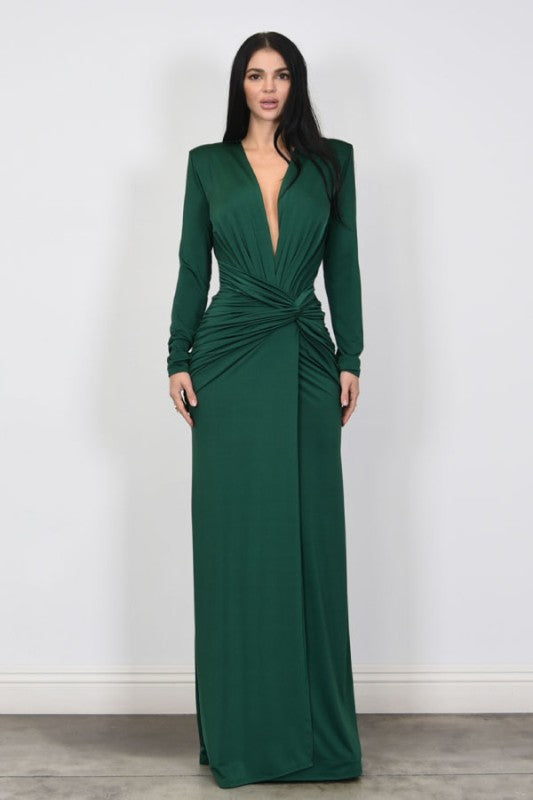 Elena Maxi Green Dress
