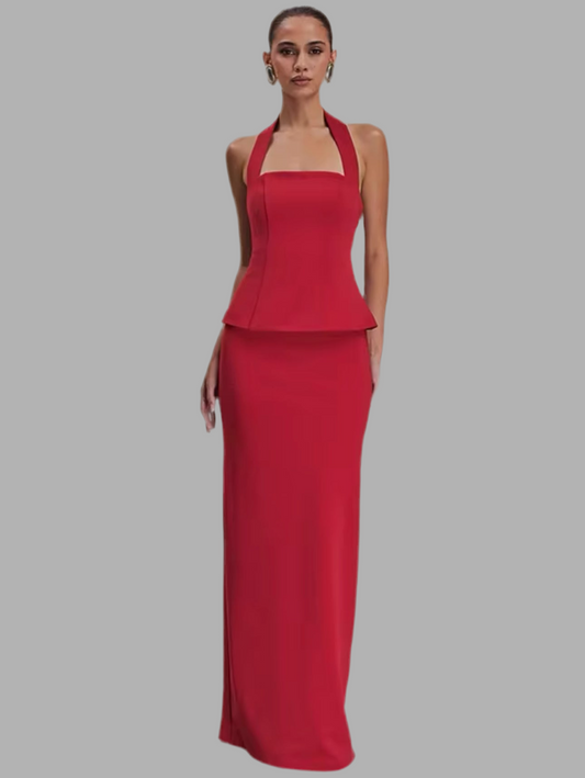 Helen Red skirt set