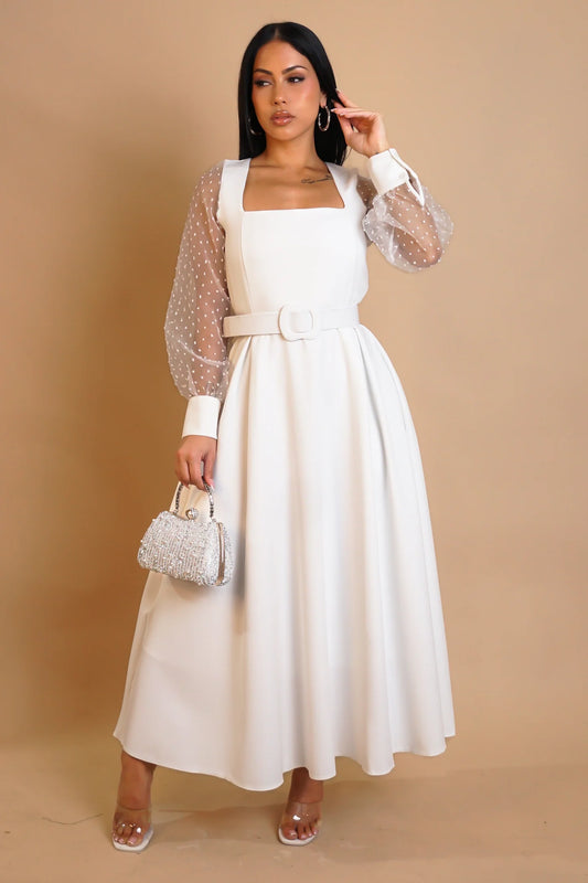 White princess maxi dress