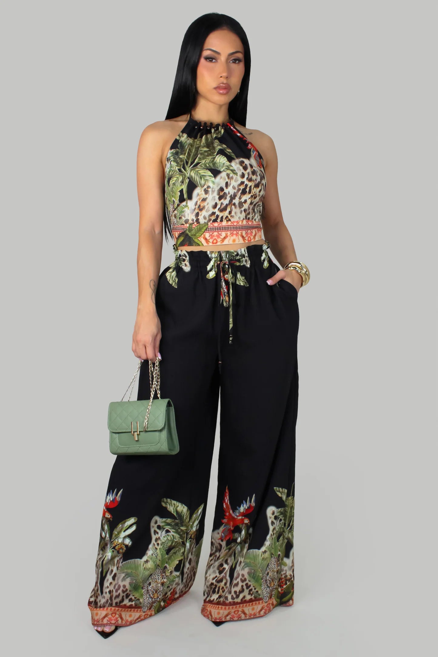Wild Paradise Two-Piece Pant Set