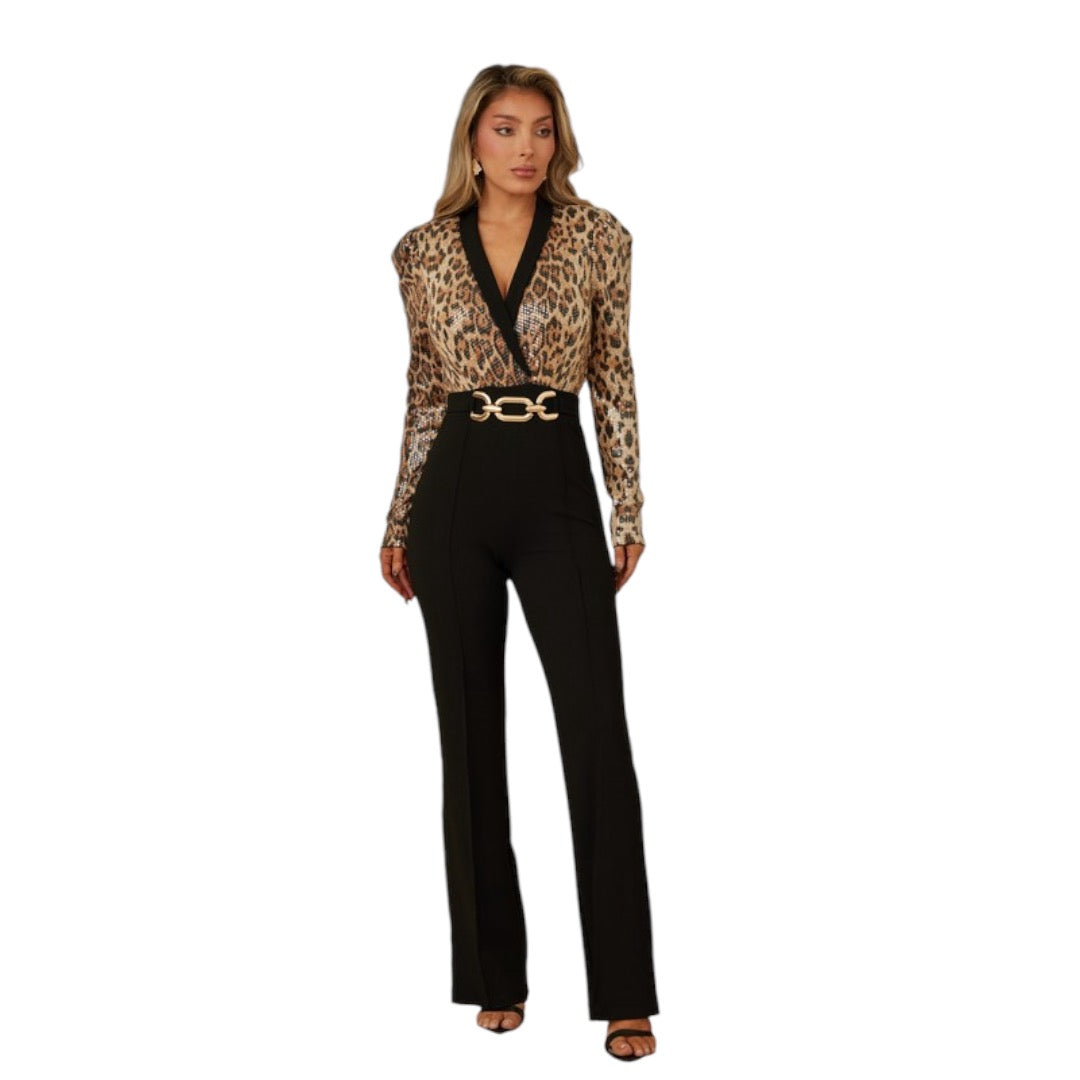 Animal print jumpsuit