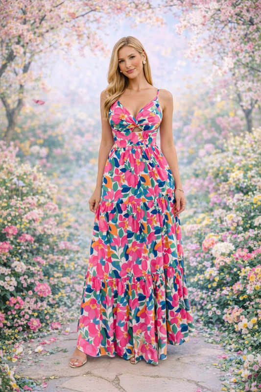 Rose maxi dress