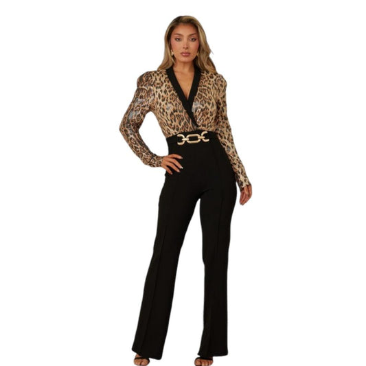 Animal print jumpsuit