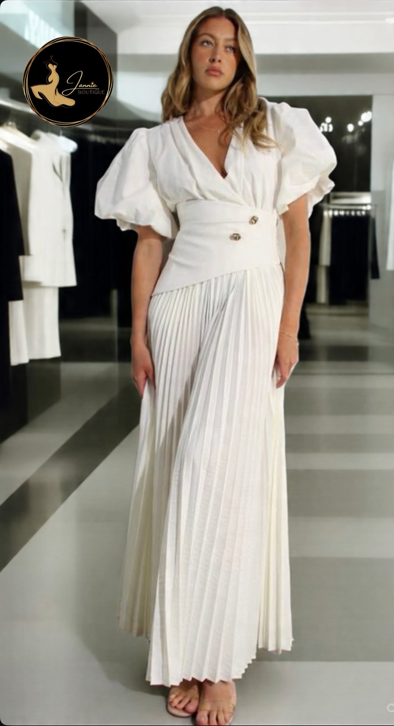 Murcia White Maxi Dress